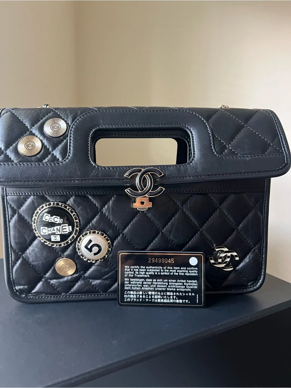 Chanel Charms Handle Cut Flap bag